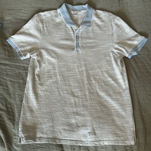 Club Monaco - Polo - Size S- Contrast Colar/Sleeves - Stretch - *Small Hole*